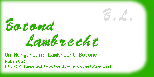 botond lambrecht business card